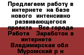 Предлагаем работу в интернете, на базе нового, интенсивно-развивающегося проекта - Все города Работа » Заработок в интернете   . Владимирская обл.,Муромский р-н